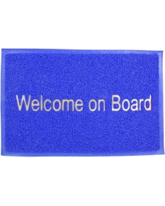 Deurmat Welcome on Board 57x37cm blauw