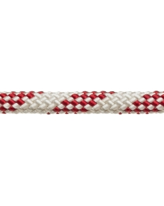 8mm Double Braid polyester lijn wit-rood